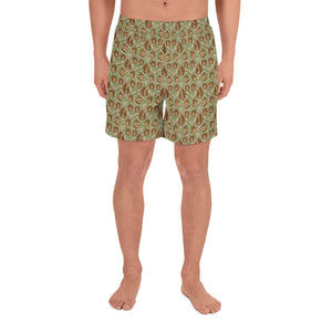 Pollinate All-Over Print Men's Athletic Long Shorts - Two on 3rd