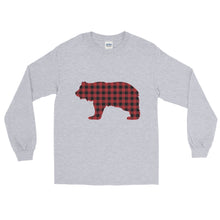 Load image into Gallery viewer, FLANNEL GRIZZLY RED Men’s Long Sleeve Shirt - Two on 3rd