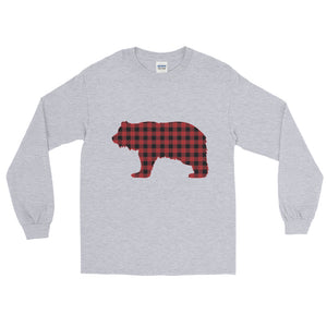 FLANNEL GRIZZLY RED Men’s Long Sleeve Shirt - Two on 3rd