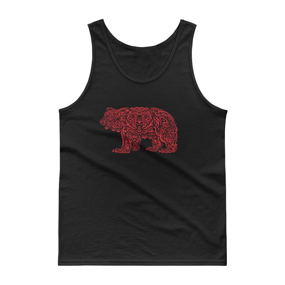 Red Tribal Grizzly Tank top - Two on 3rd