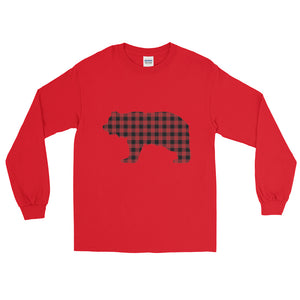 FLANNEL GRIZZLY RED Men’s Long Sleeve Shirt - Two on 3rd
