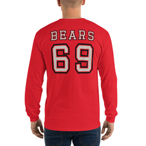 Bears 69 Long Sleeve T-Shirt- Print Front and Back - Two on 3rd