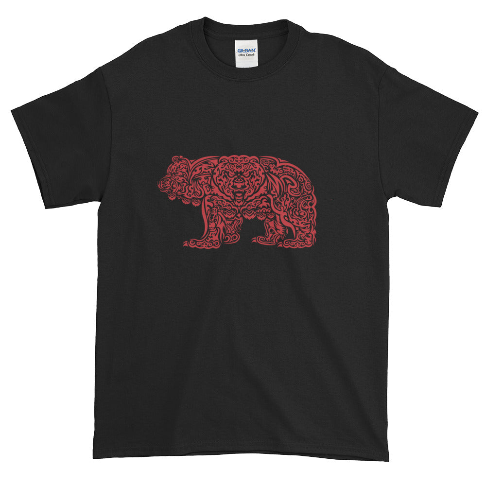 Red Grizzly Tribal Extended Size Short-Sleeve T-Shirt - Two on 3rd