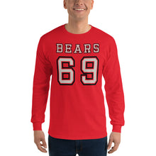 Load image into Gallery viewer, Bears 69 Long Sleeve T-Shirt- Print Front and Back - Two on 3rd
