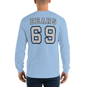 Bears 69 Long Sleeve T-Shirt- Print Front and Back - Two on 3rd