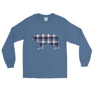 FLANNEL GRIZZLY BLUE Men’s Long Sleeve Shirt - Two on 3rd
