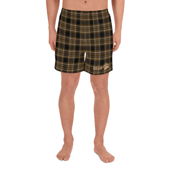 BEAR TARTAN All-Over Print Men's Athletic Long Shorts - Two on 3rd