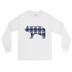FLANNEL GRIZZLY BLUE Men’s Long Sleeve Shirt - Two on 3rd