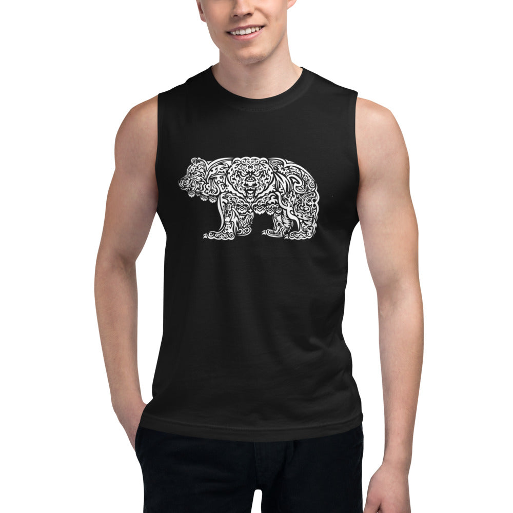 Grizzly Tribal Muscle Shirt - Two on 3rd